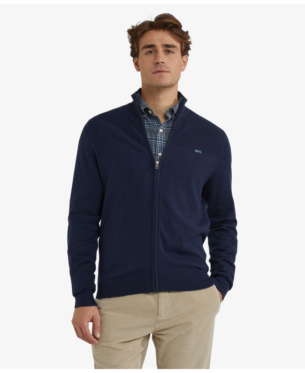 Zip Thru Cardigan Heren