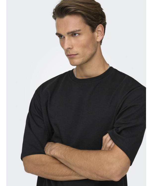 Relaxed Fit O-hals T-shirt met korte mouwen in relaxte pasvorm voor heren Heren