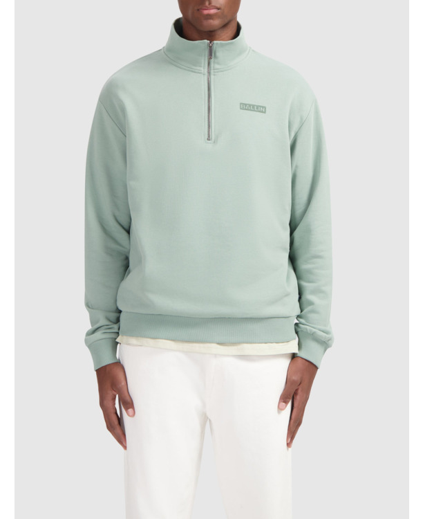 Box Logo Half-zip Sweater 100% Cotton Men