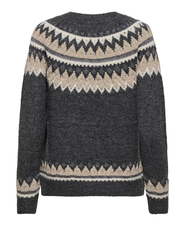 Regular Fit Crew Neck Long Sleeves (L/S) Casual chique trui met gebreid ribdetail