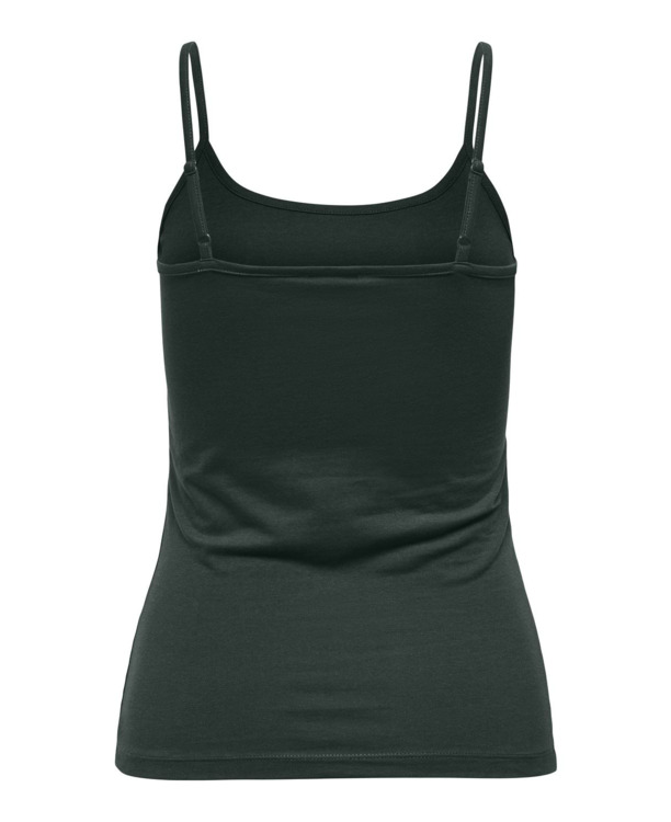 Regular Fit U-Neck Sleeveless (S/L) Regular fit tanktop met knoopsluiting