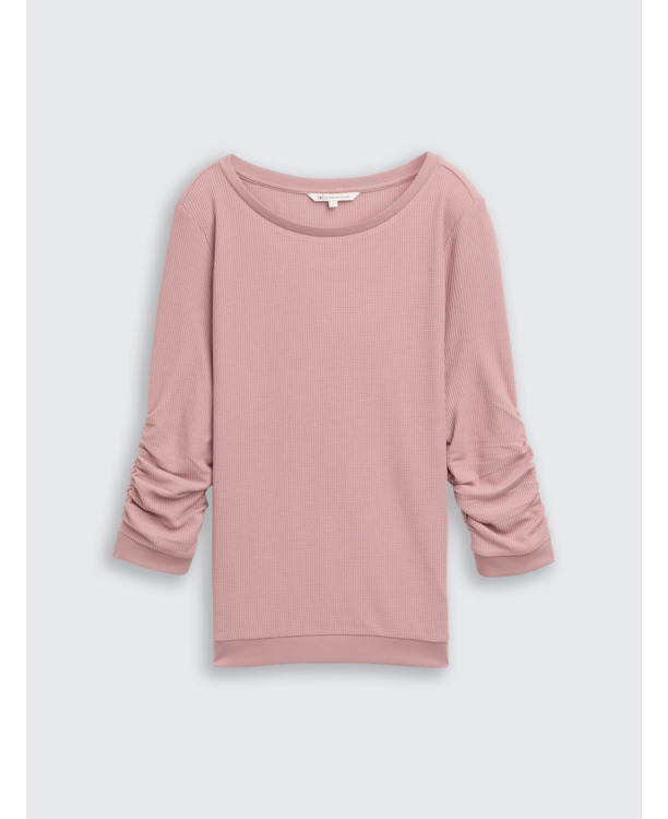 Sweatshirt met wafelstructuur