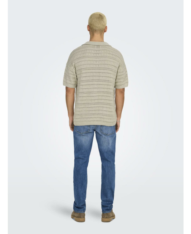 Drop Fit Split Neck Korte Mouwen (K/M) Heren