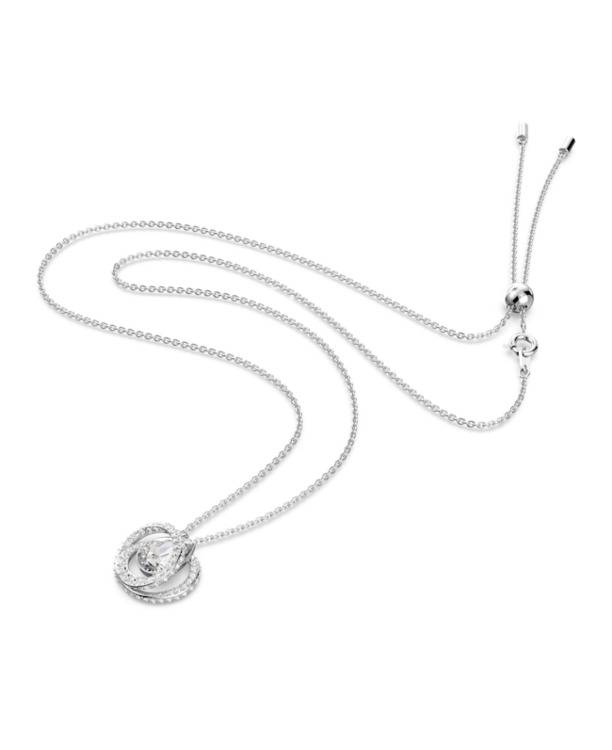 Generation Pendant Medium Rhodium shiny Crystal