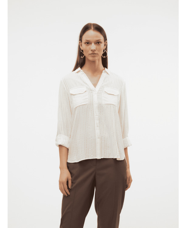 VMBUMPY LS GLITTER SHIRT WVN GA NOO