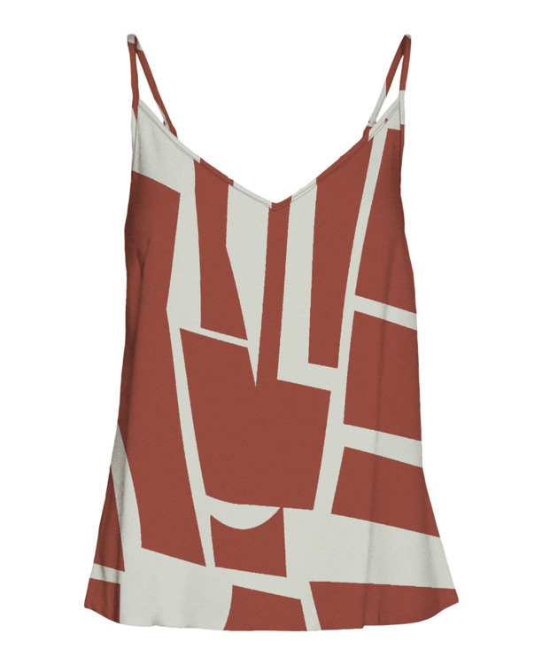 VMEASY JOY V-NECK SINGLET WVN GA