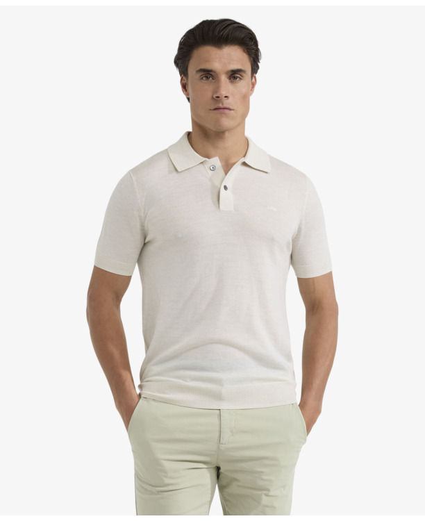 Fine Merino Polo 100% Merino Wool Heren