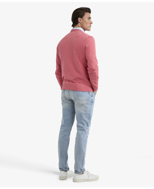 V-Neck Sweater 100% Cotton Heren