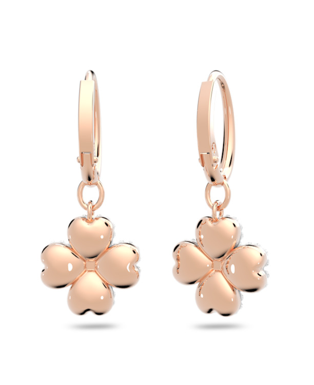 Latisha Pierced Earrings Drop Rose Gold shiny Crystal