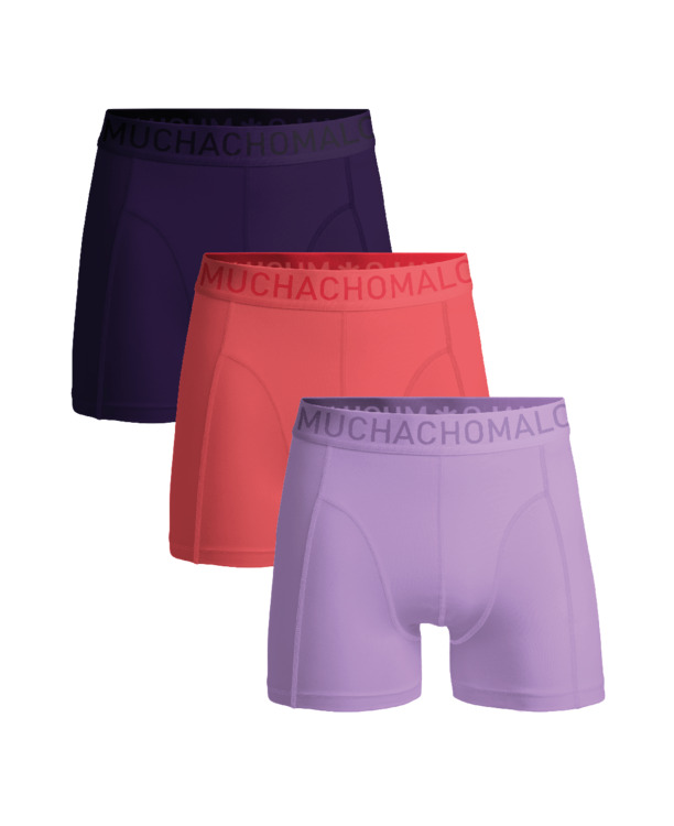 Heren 3-Pack Boxershorts Microvezel Effen Purple/Pink/Lila