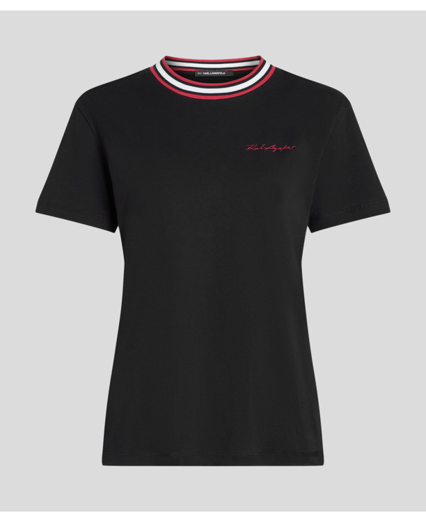 RIB NECK SIGNATURE T-SHIRT