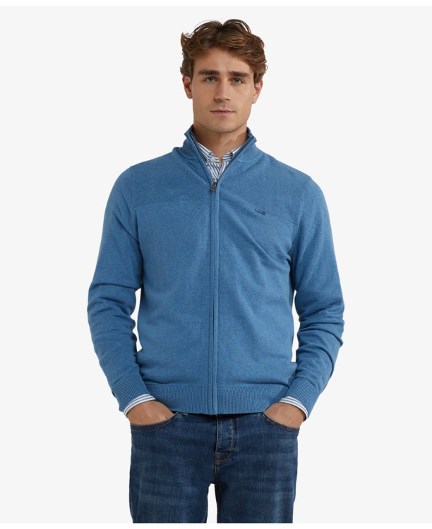 Zip Thru Cardigan Heren