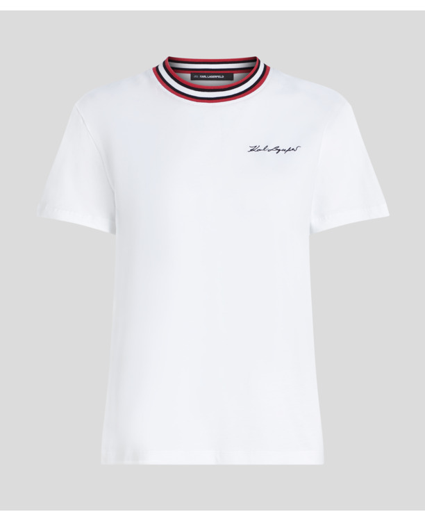 RIB NECK SIGNATURE T-SHIRT