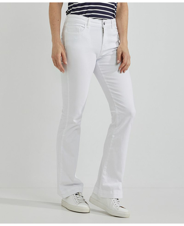 Steppin' Out Dames Flared Jeans Wit