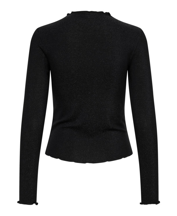 Standard Fit High Neck Long Sleeves (L/S) Lange mouwen Glitter detail top