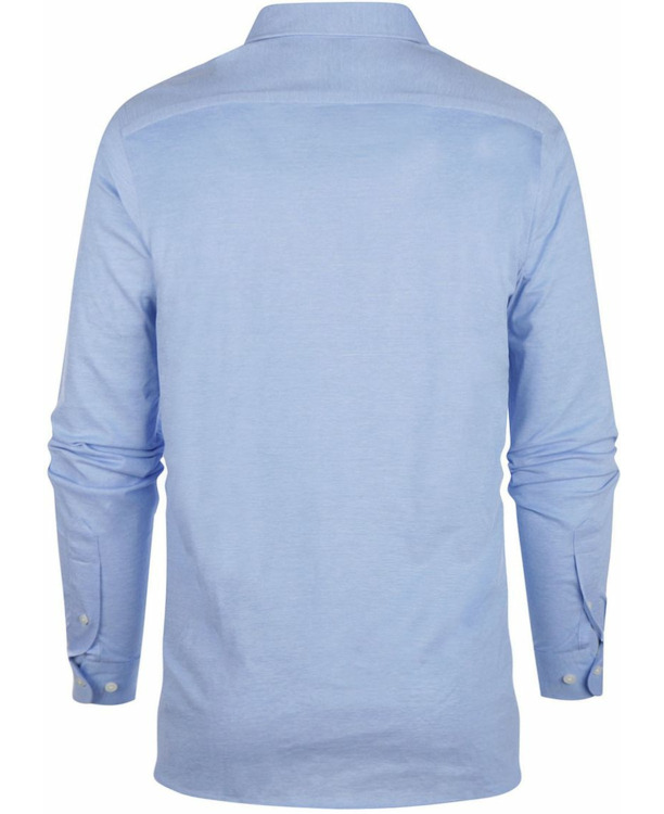 Steppin' Out Overhemd Stretch Piqué Lichtblauw