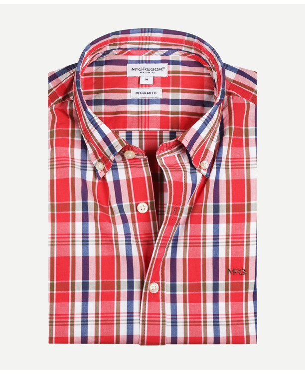 Summer Check Shirt 100% Cotton Heren