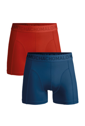 Heren 2-Pack Boxershorts Effen Blue/Red