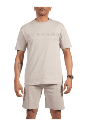 MYBRAND Geëmbosseerd Statement T-shirt MANNEN