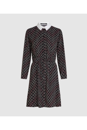 K-CHEVRON AOP SHIRT DRESS