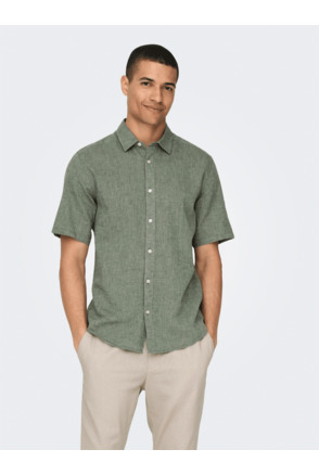 Slim Fit Overhemdkraag Korte Mouwen (K/M) Heren