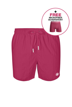 Heren Zwembroek Effen Pinkish Red