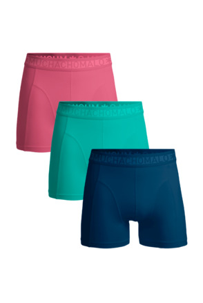 Jongens 3-Pack Boxershorts Effen Blue/Blue/Pink