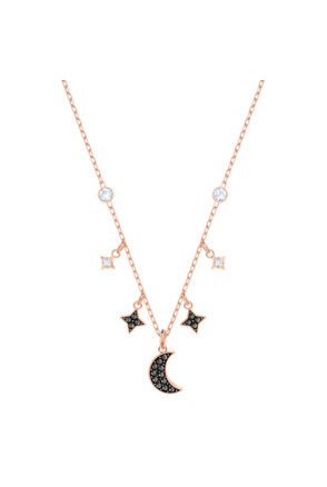 Symbolica Necklace Rose Gold shiny Jet Crystal