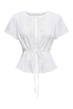 Regular Fit O-Neck Sleeveless (S/L) Regular fit mouwloze top met trekkoord