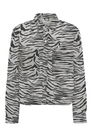 ONLCASSIE LS ZEBRA SHIRT DNM SIK