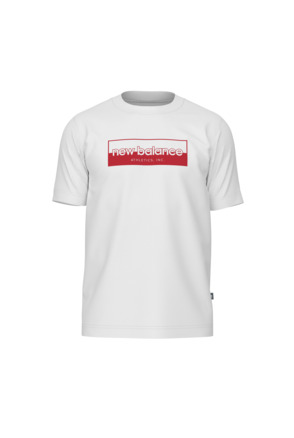 New Balance Heren Relaxed T-shirt Wit Chest Logo