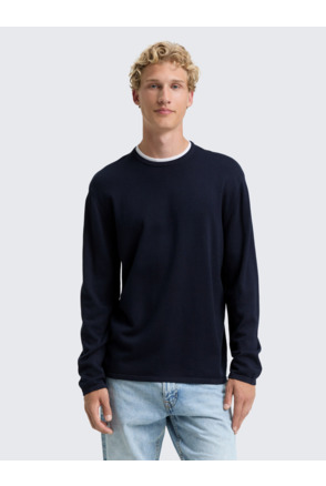 Gebreite trui met kraagdetail