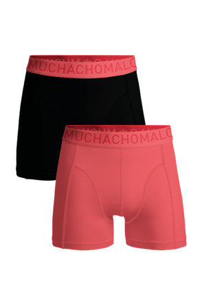Heren 2-Pack Boxershorts Microvezel Effen Black/Pink
