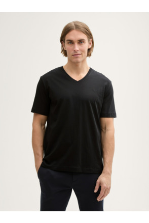 Basic T-shirt met V-hals