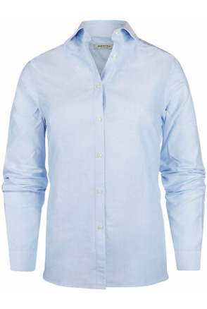 Steppin' Out Blouse Bibi Oxford Lichtblauw