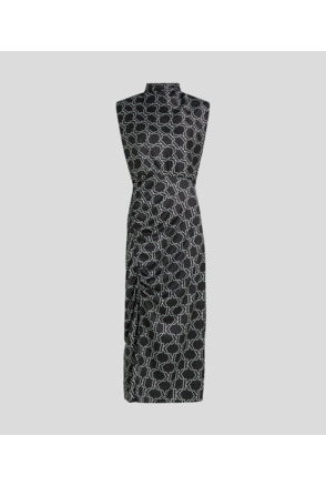MONOGRAM PRINT FEMININE DRESS