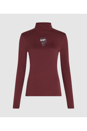 IKON GLITTER MOCK NECK LS TOP