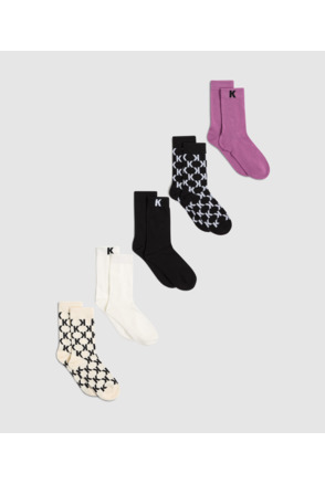 MONOGRAM SOCKS 5PK