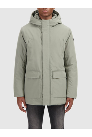 Logo Badge Parka 100% Polyester Mannen