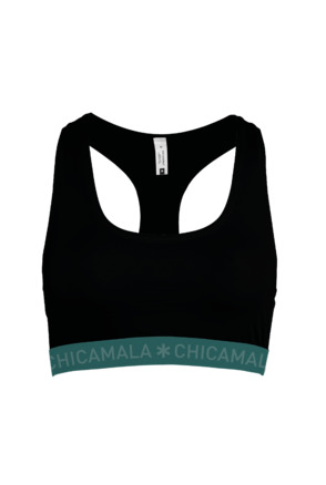 Meisjes racer back 1-pack Effen Black