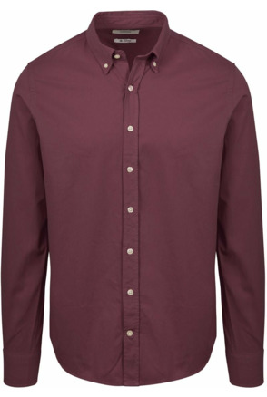King Essentials The Tommy Overhemd Bordeaux