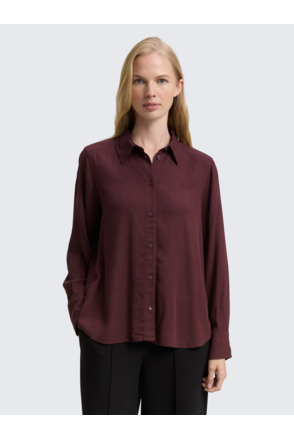 Twill blouse in normale pasvorm