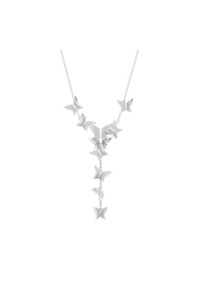 Idyllia Lilia Necklace Rhodium shiny Crystal