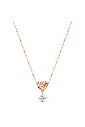 Lifelong Hrt Pendant Rose Gold shiny White