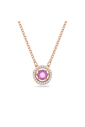 Una Sparkling Dc Pendant Rose Gold shiny Fancy Purple