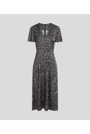 MEMPHIS AOP SATIN MIDI DRESS