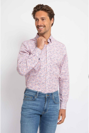 Suitable Overhemd Mosaic Print Roze