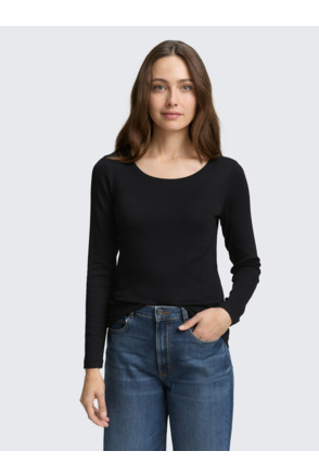 Basic shirt met lange mouwen