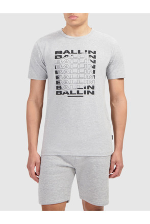 Gedraaid Logo Print T-shirt Mannen