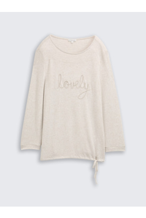 Shirt met lange letters